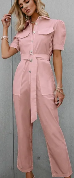 Aaliyah Summer Puff Sleeve Jumpsuit