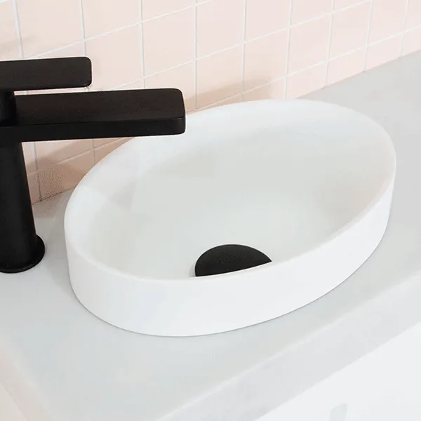 ADP Joy 280 x 190 Semi Inset Solid Surface Basin White