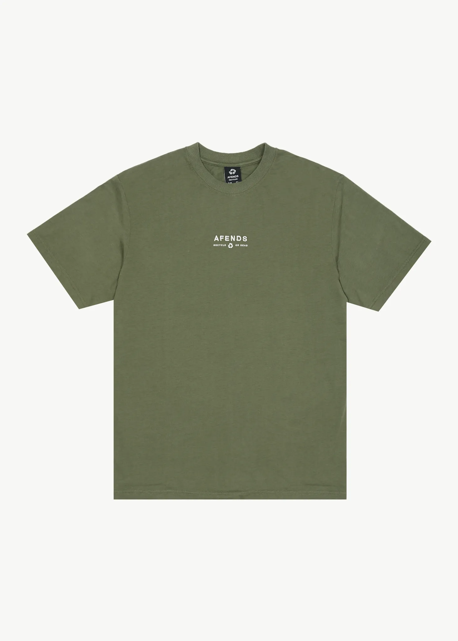 AFENDS Mens Calico - Retro Logo T-Shirt - Cypress