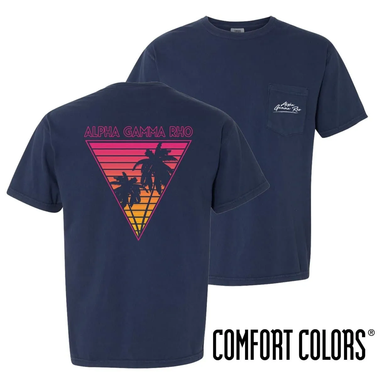 AGR Comfort Colors Navy Short Sleeve Miami Pocket Tee