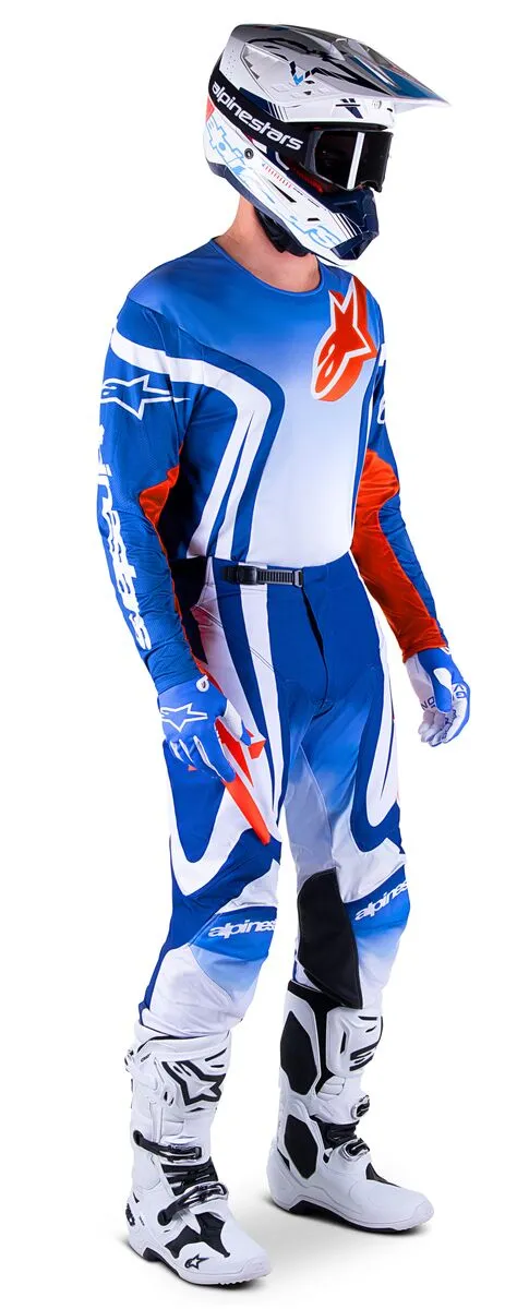 Alpinestars Racer Semi Blue Hot Orange Jersey