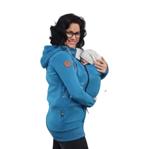 Angel Wings Babywearing Hoodie Blue