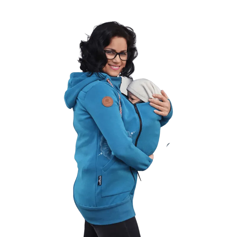 Angel Wings Babywearing Hoodie Blue