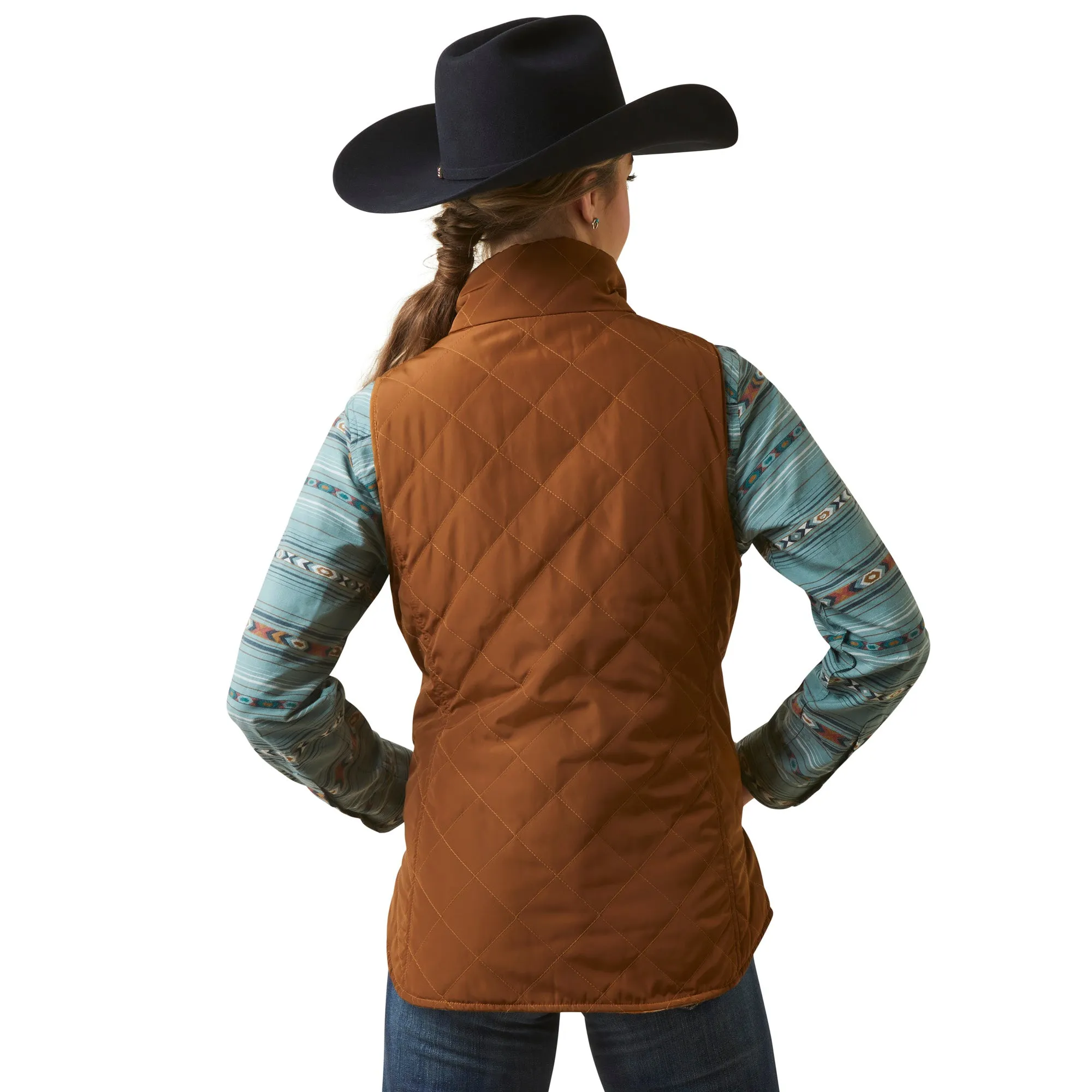 Ariat Ladies Dilon Chimayo Chestnut Horse Brown Vest 10046059