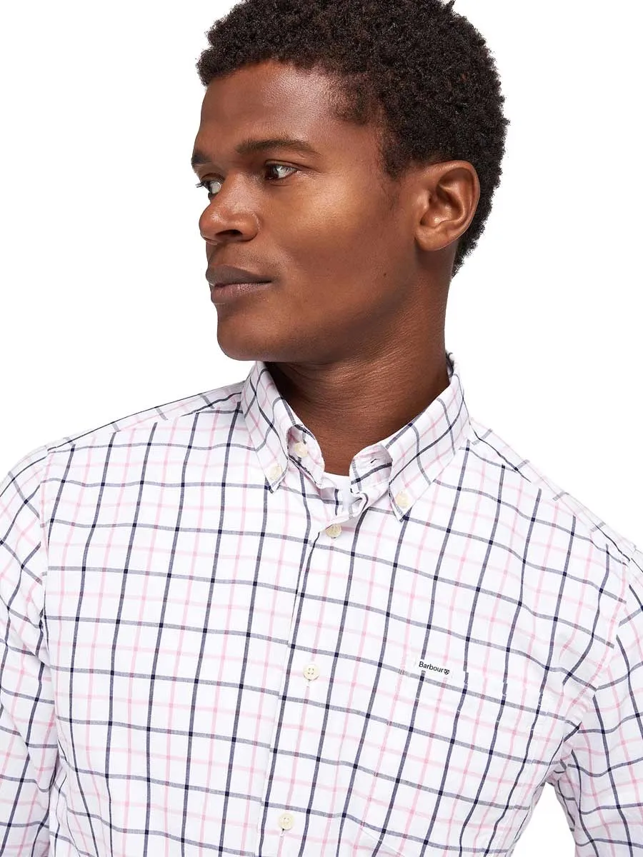 BARBOUR Bradwell Tailored Shirt - Mens - Classic Pink Check - Size: Medium