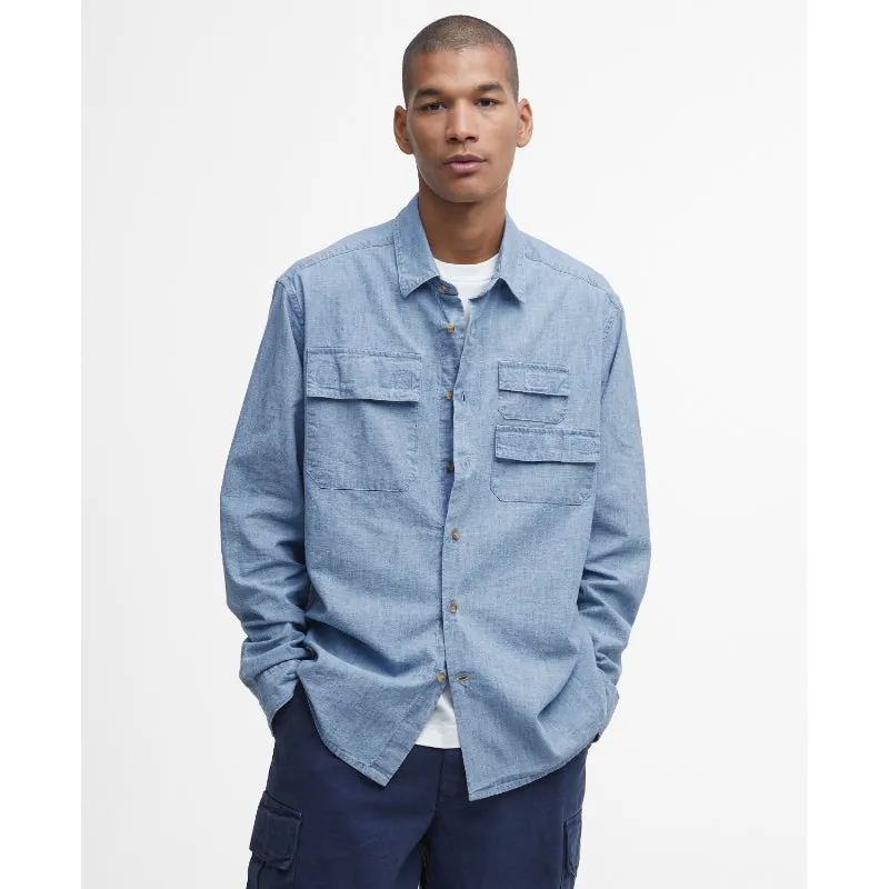 Barbour Catterick Relaxed Fit Chambray Mens Shirt - Chambray