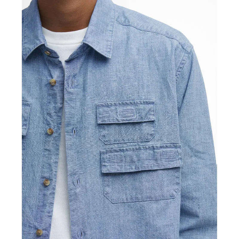 Barbour Catterick Relaxed Fit Chambray Mens Shirt - Chambray