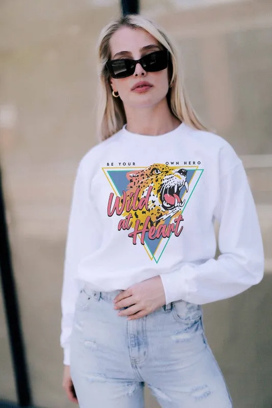 BE YOUR OWN HERO GRAPHIC SWEATSHIRT PLUS SIZE