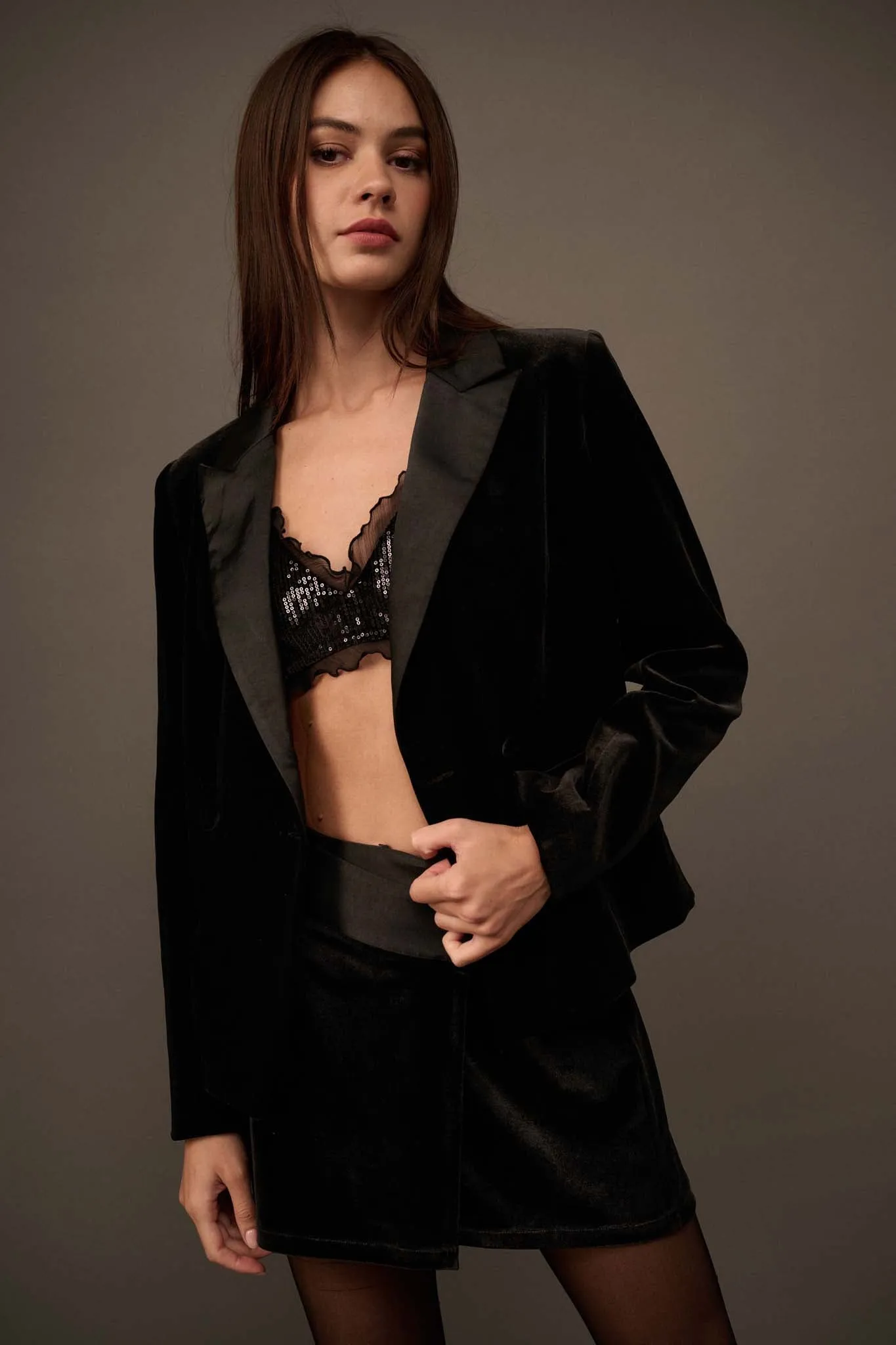 Black Tie Velvet Tuxedo Jacket