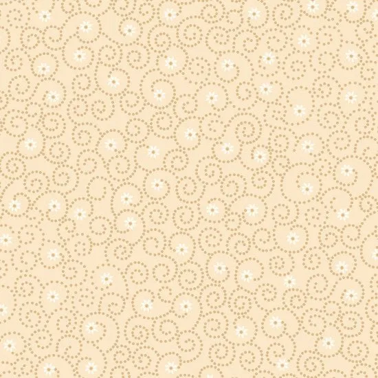 Blank Quilting Beige Small Swirl Beige Cotton Prints