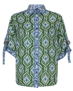 Blue and Green Wylie Relaxed Shirt