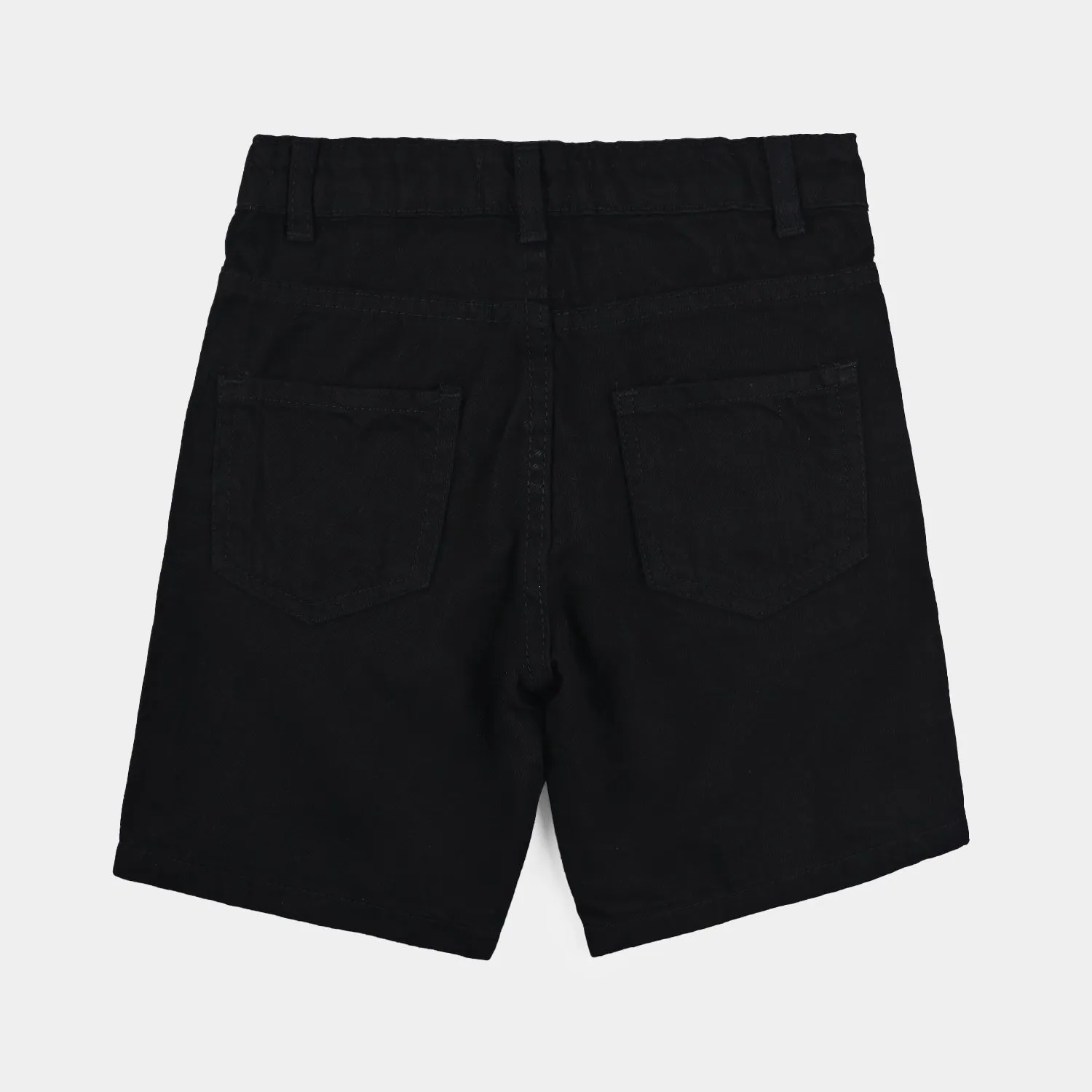 Boys Denim Short Lets Have Fun-BLACK