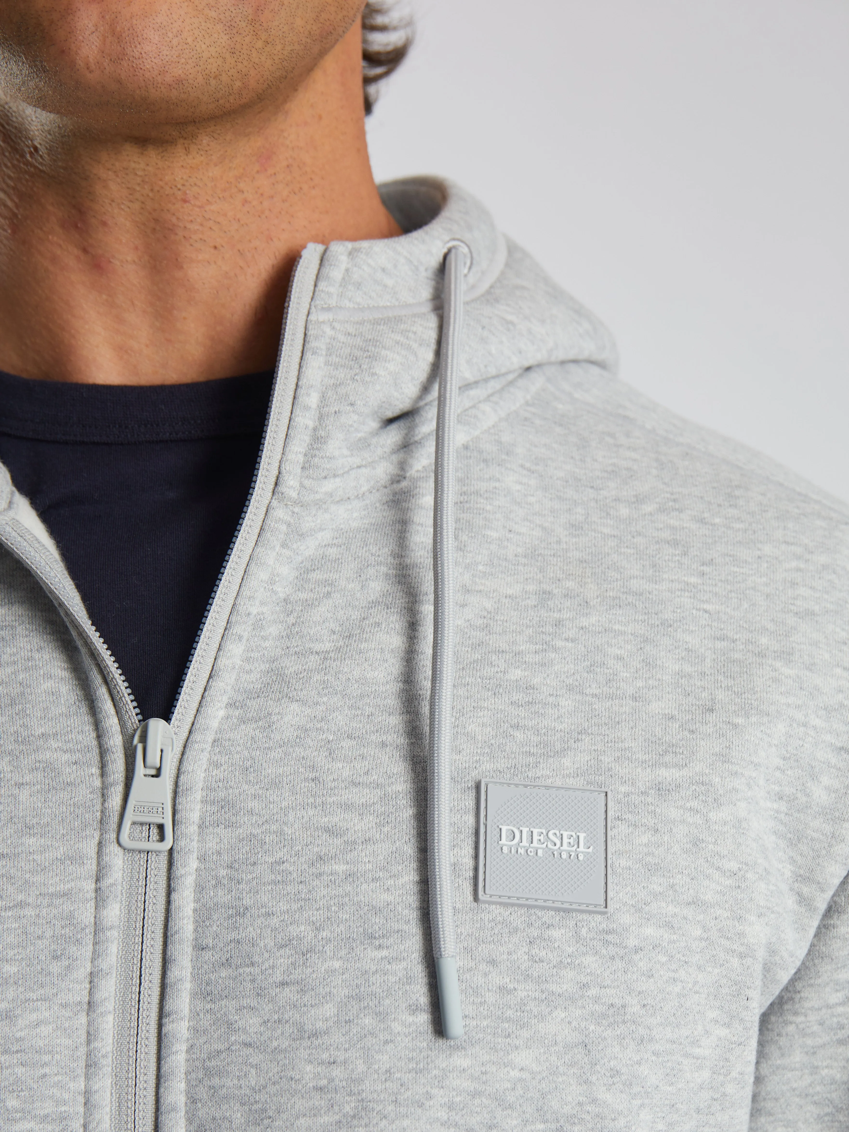 Brody Zipper Grey Marl