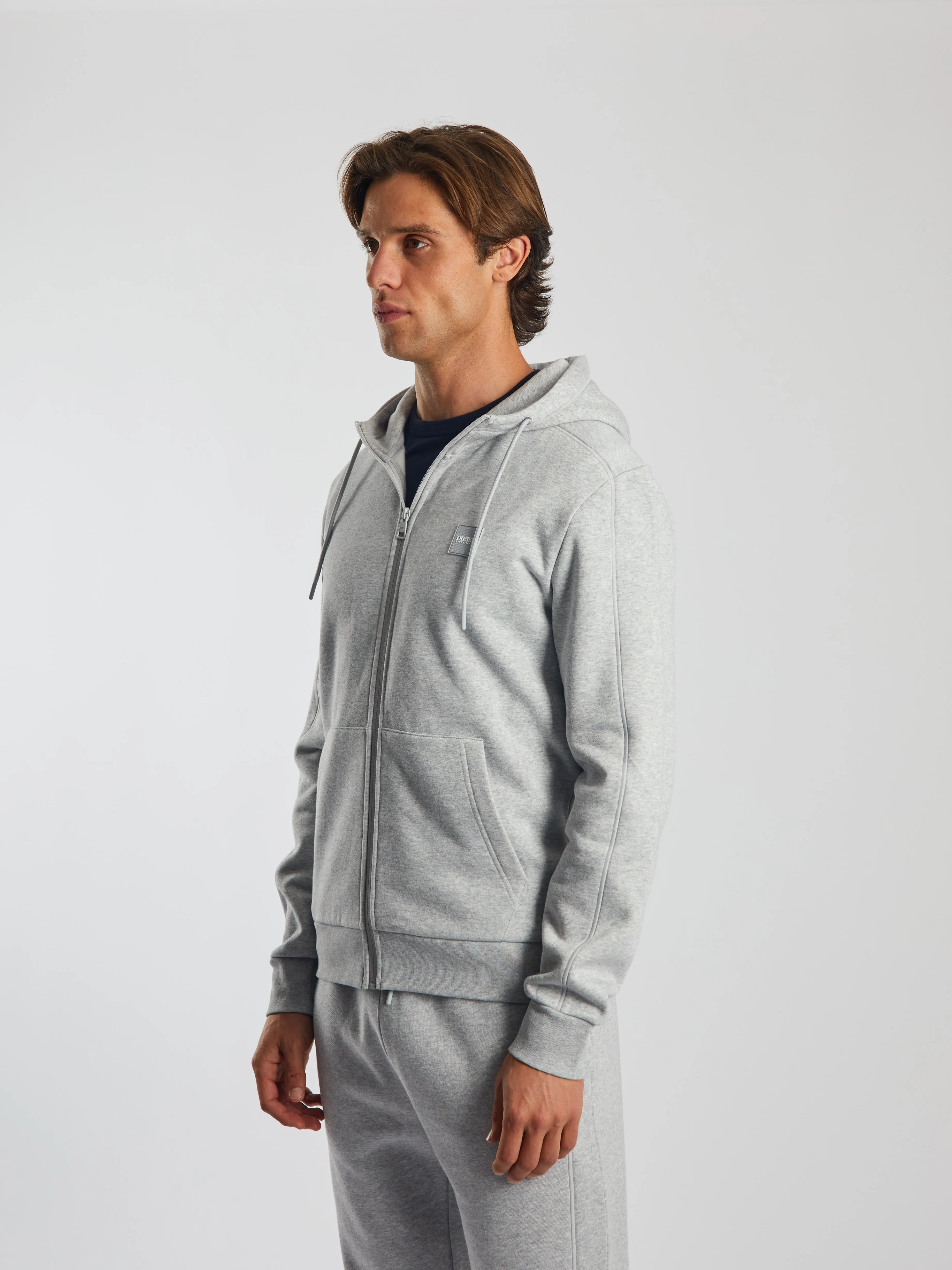 Brody Zipper Grey Marl