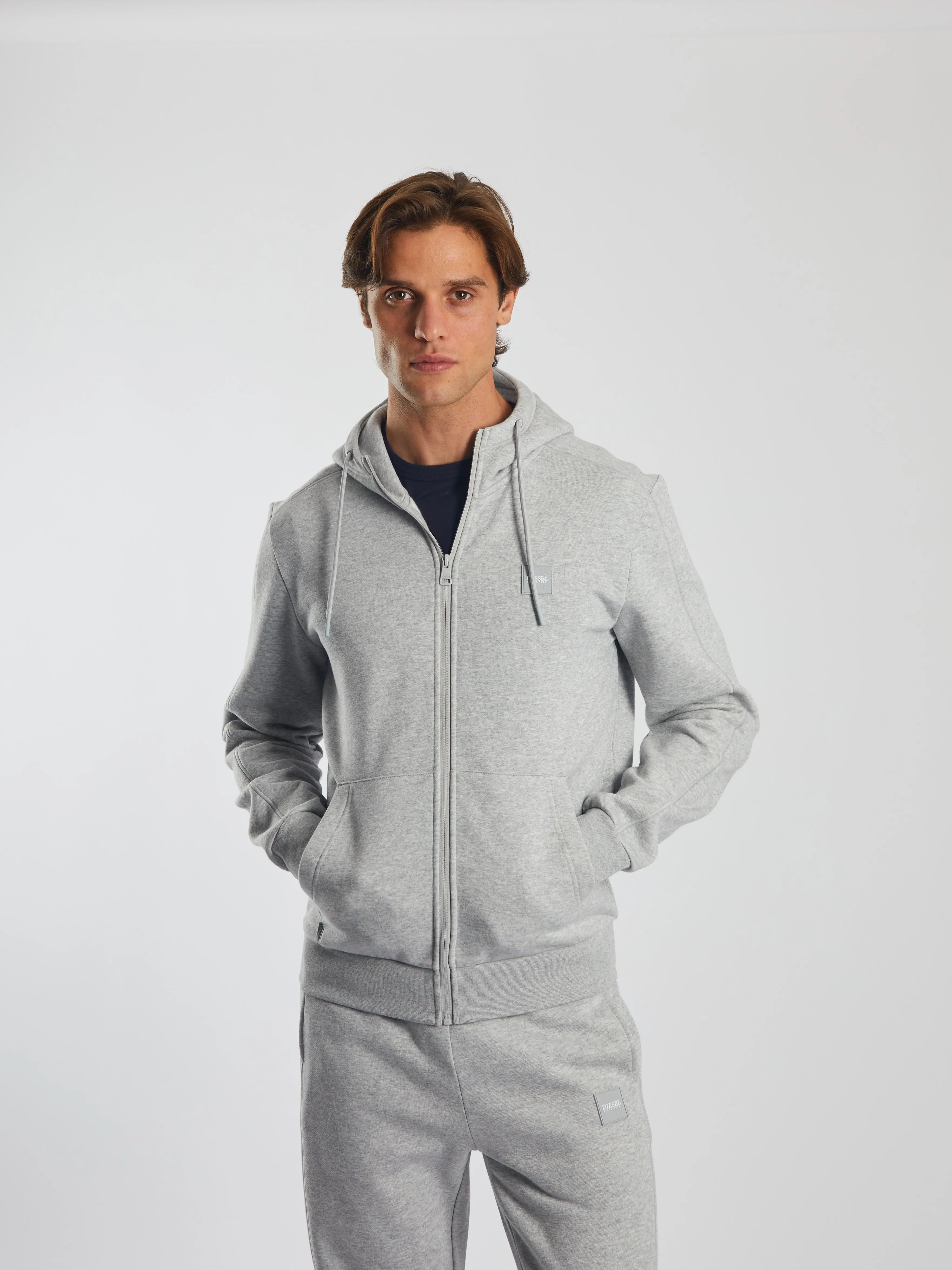 Brody Zipper Grey Marl