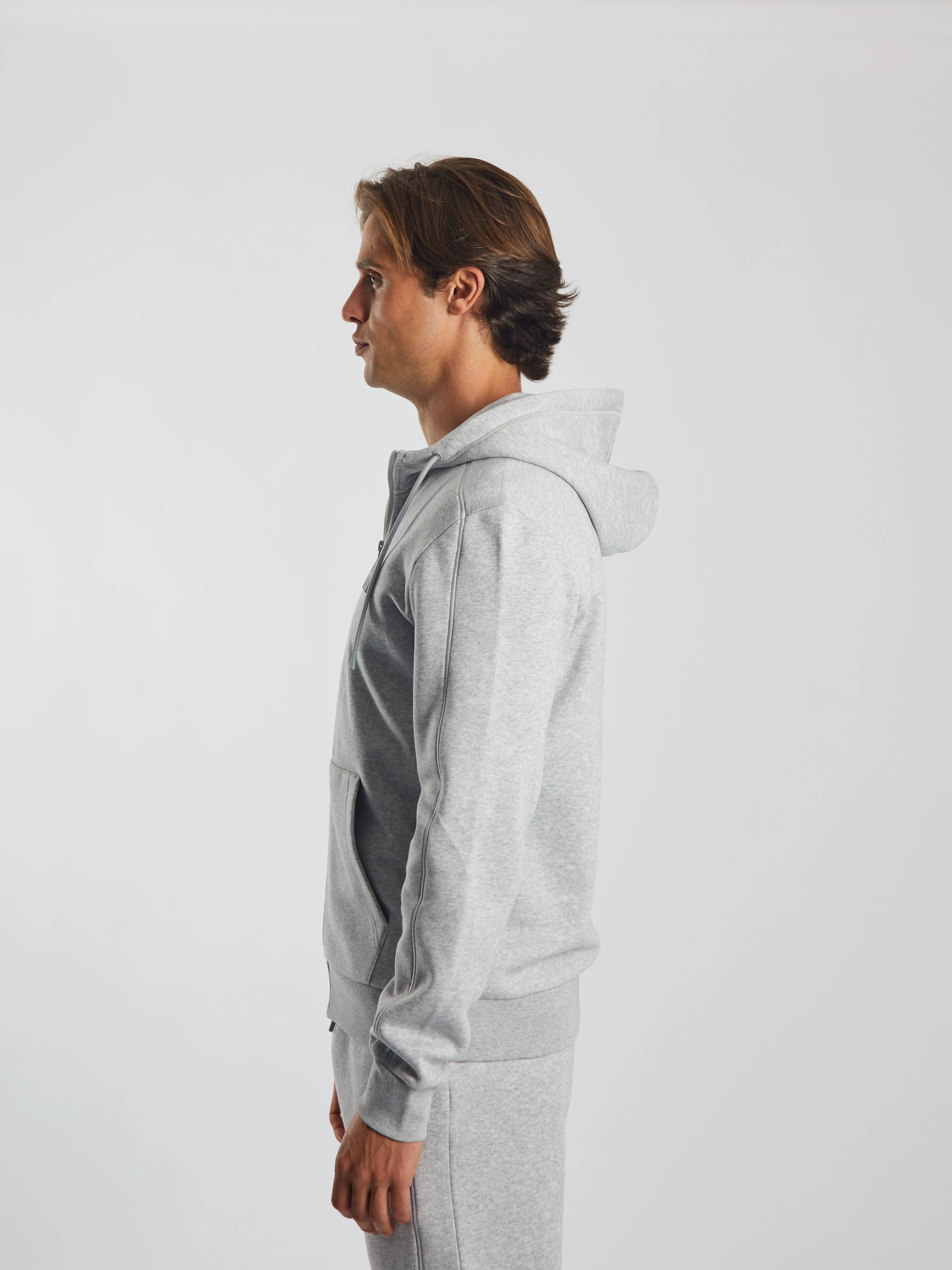 Brody Zipper Grey Marl