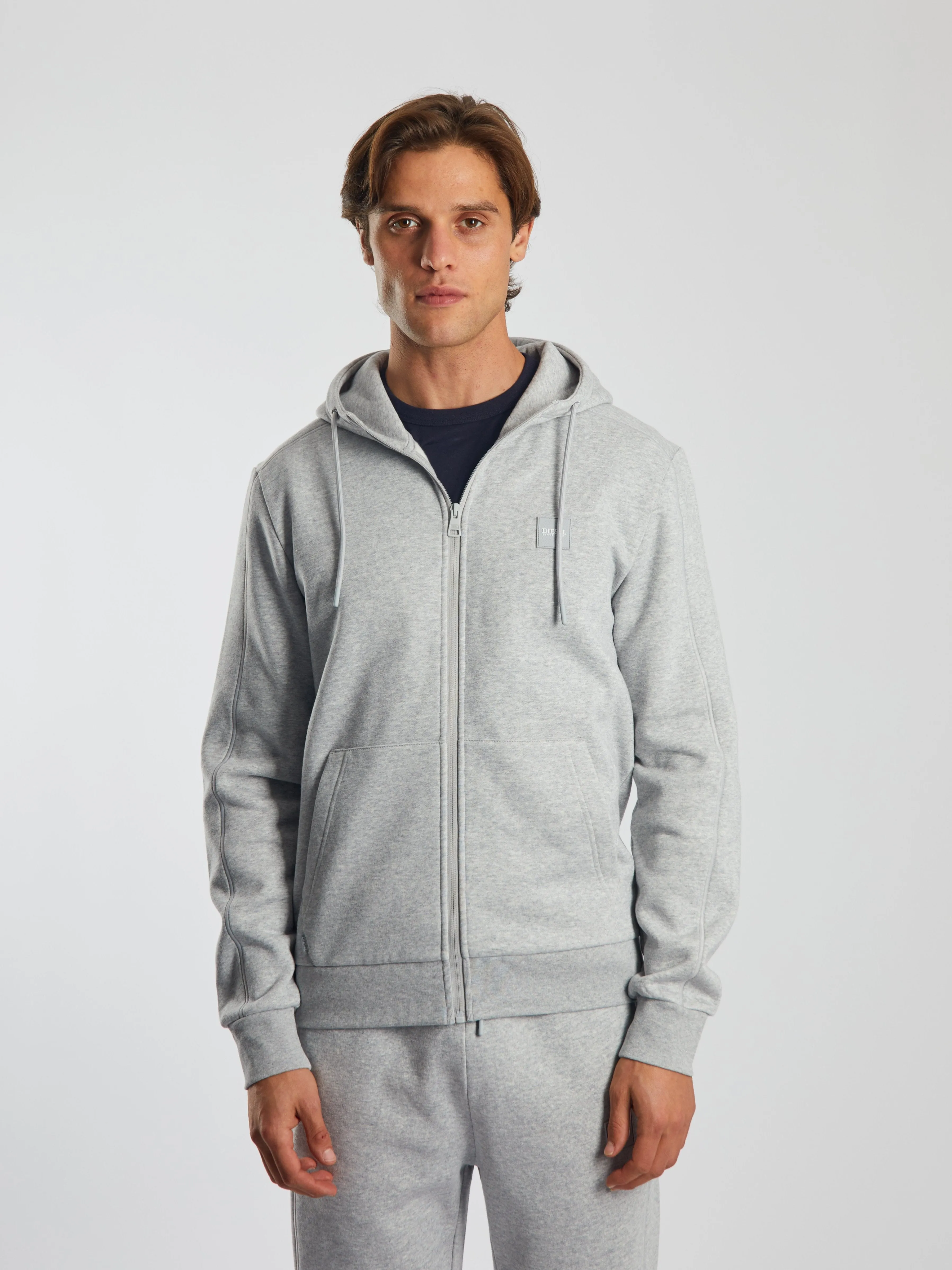 Brody Zipper Grey Marl