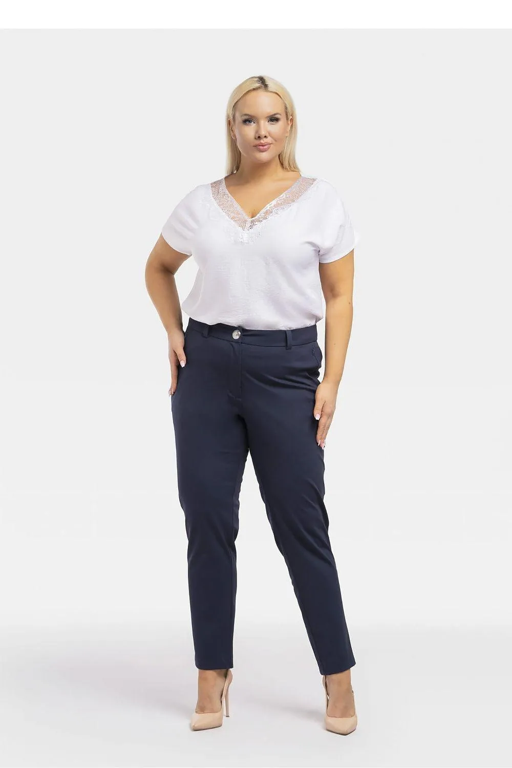 Chic Plus Size Viscose Knit Trousers - Wito Pants