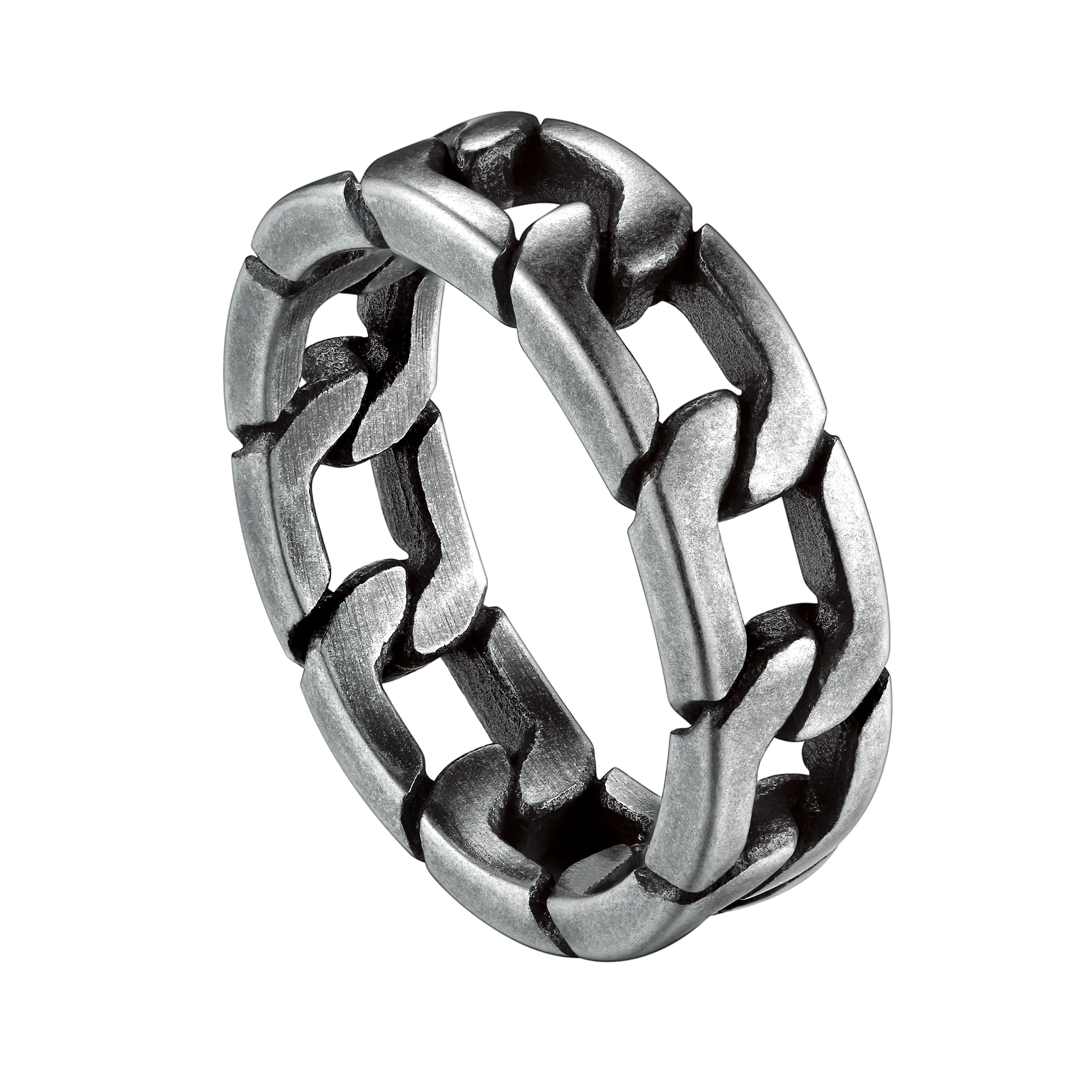 Chunky Cuban Link Ring For Men Stainless Steel