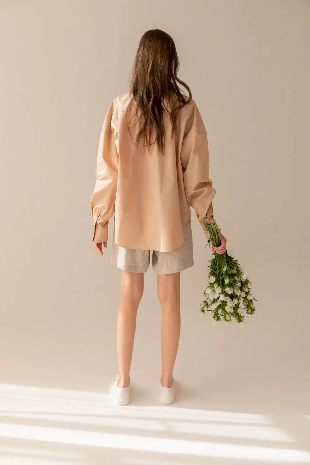 Classic Oversize Shirt Beige