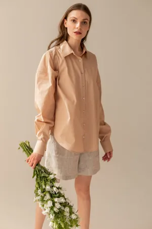 Classic Oversize Shirt Beige