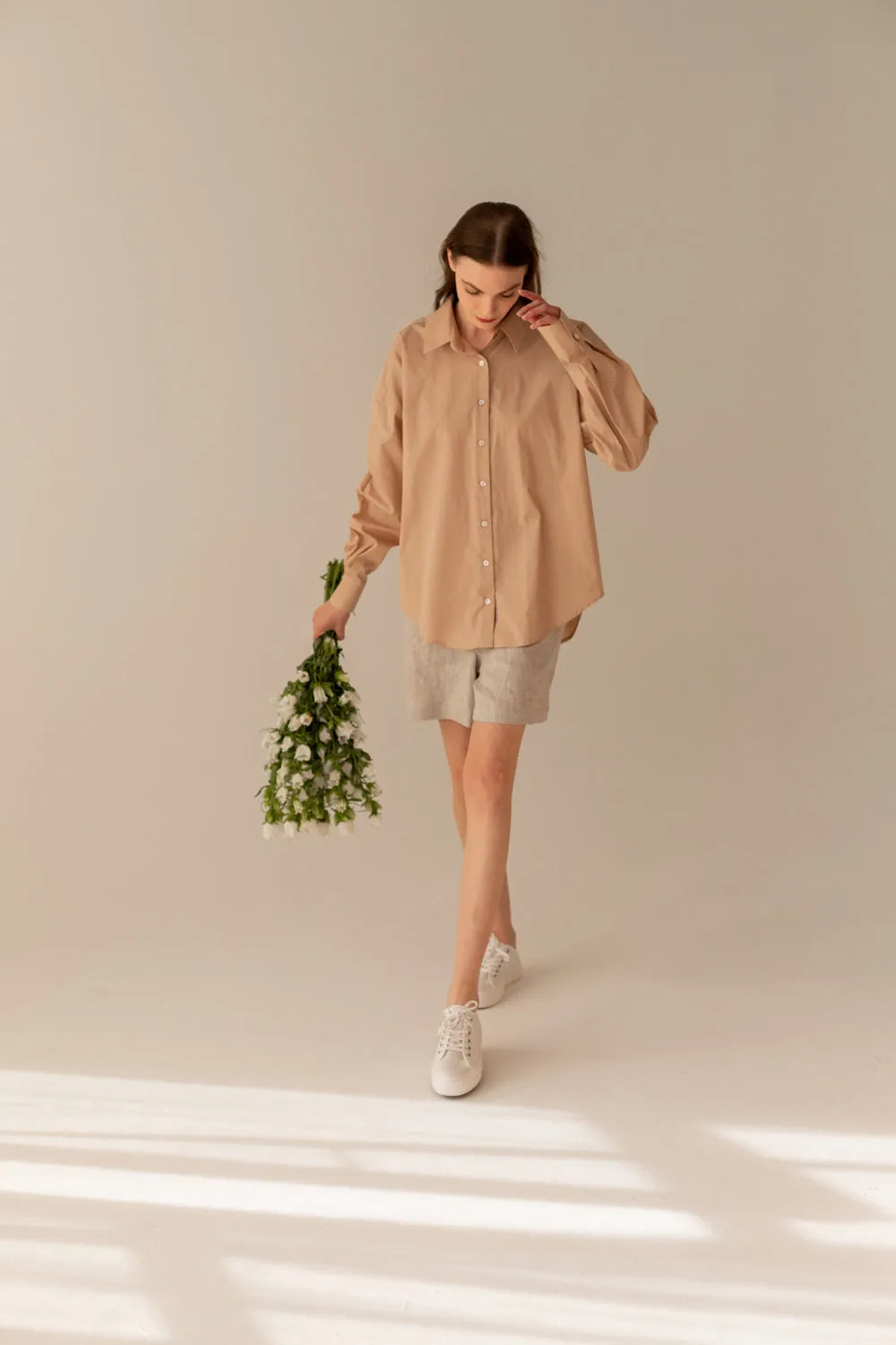 Classic Oversize Shirt Beige