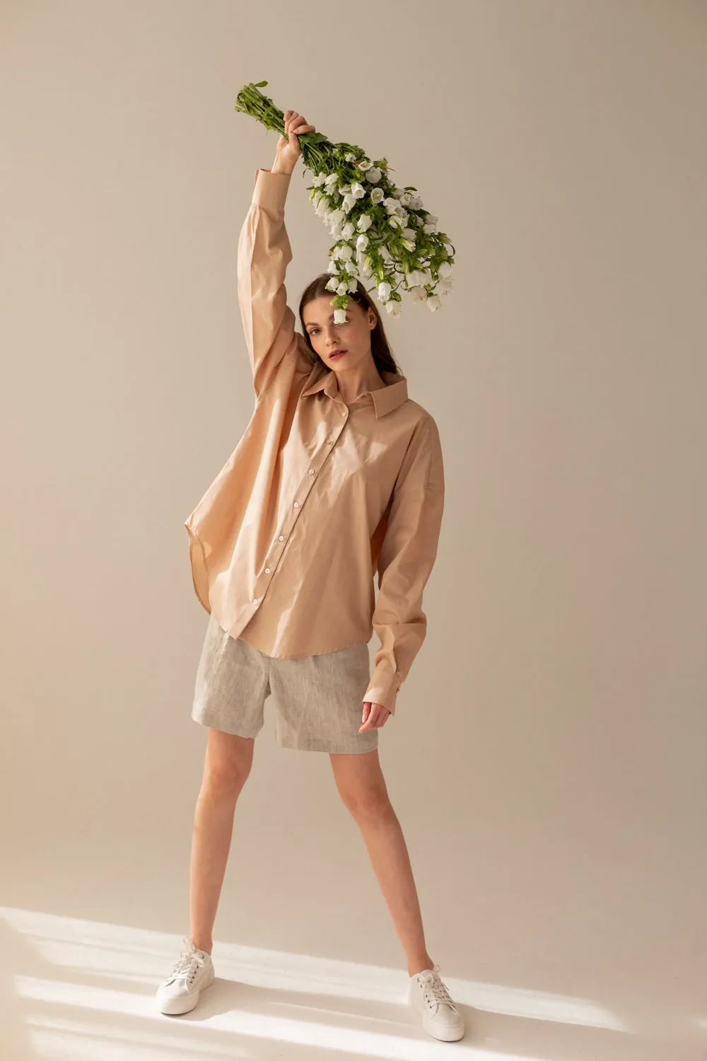 Classic Oversize Shirt Beige