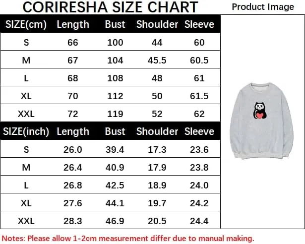 CORIRESHA Teens Funny Cat Hearts Crewneck Long Sleeves Cozy Basics Sweatshirts