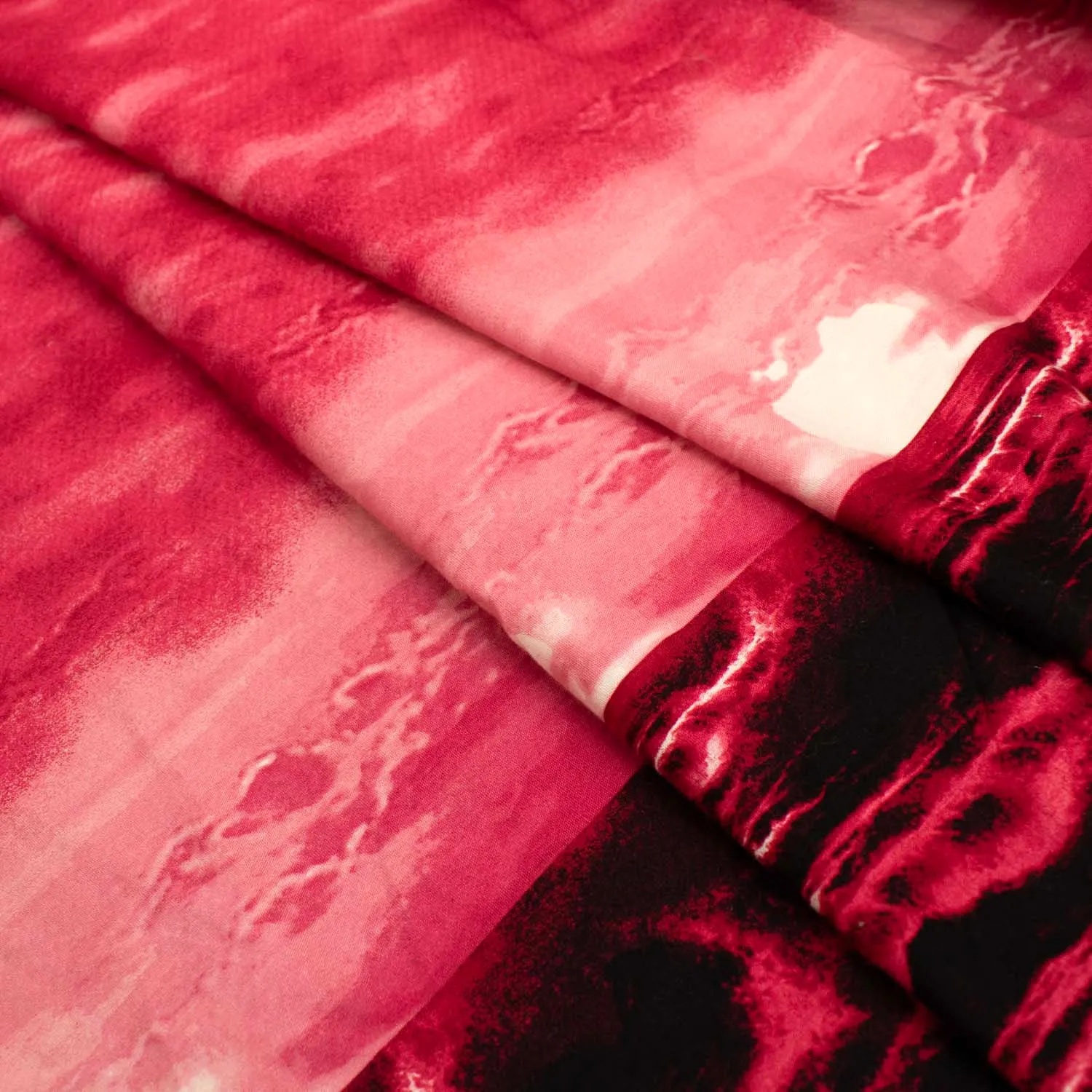 Cotton Prints Design-14 Red & Black Sunset