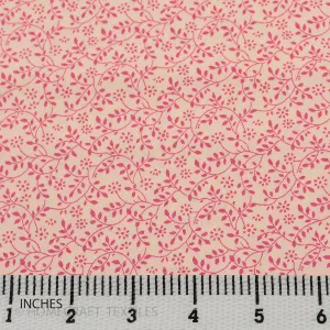 Cream & Pink Vine Flutter Cotton Print