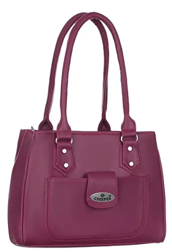 creeper Women's Leather Large Capacity Shoulder Bags (Maroon)