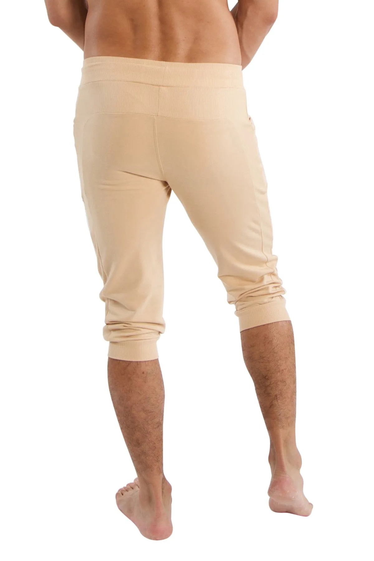 Cuffed Yoga Pants (Solid Sand)