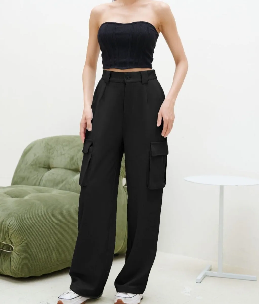 Elevated Chic Baggy Cargo Joggers