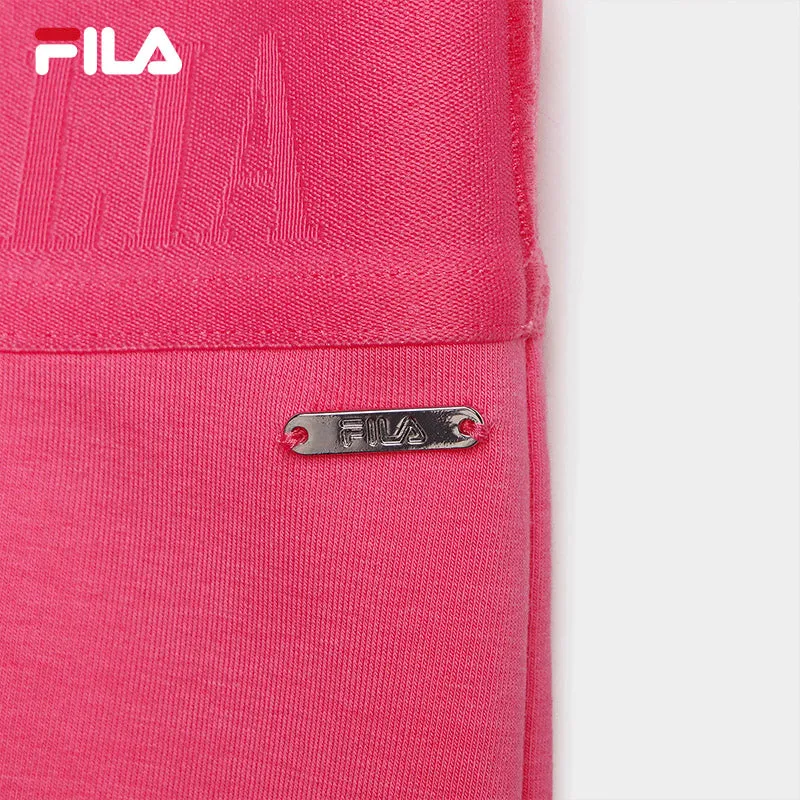 FILA CORE WHITE LINE FILA EMERALD Women's Knit Pants in Pink