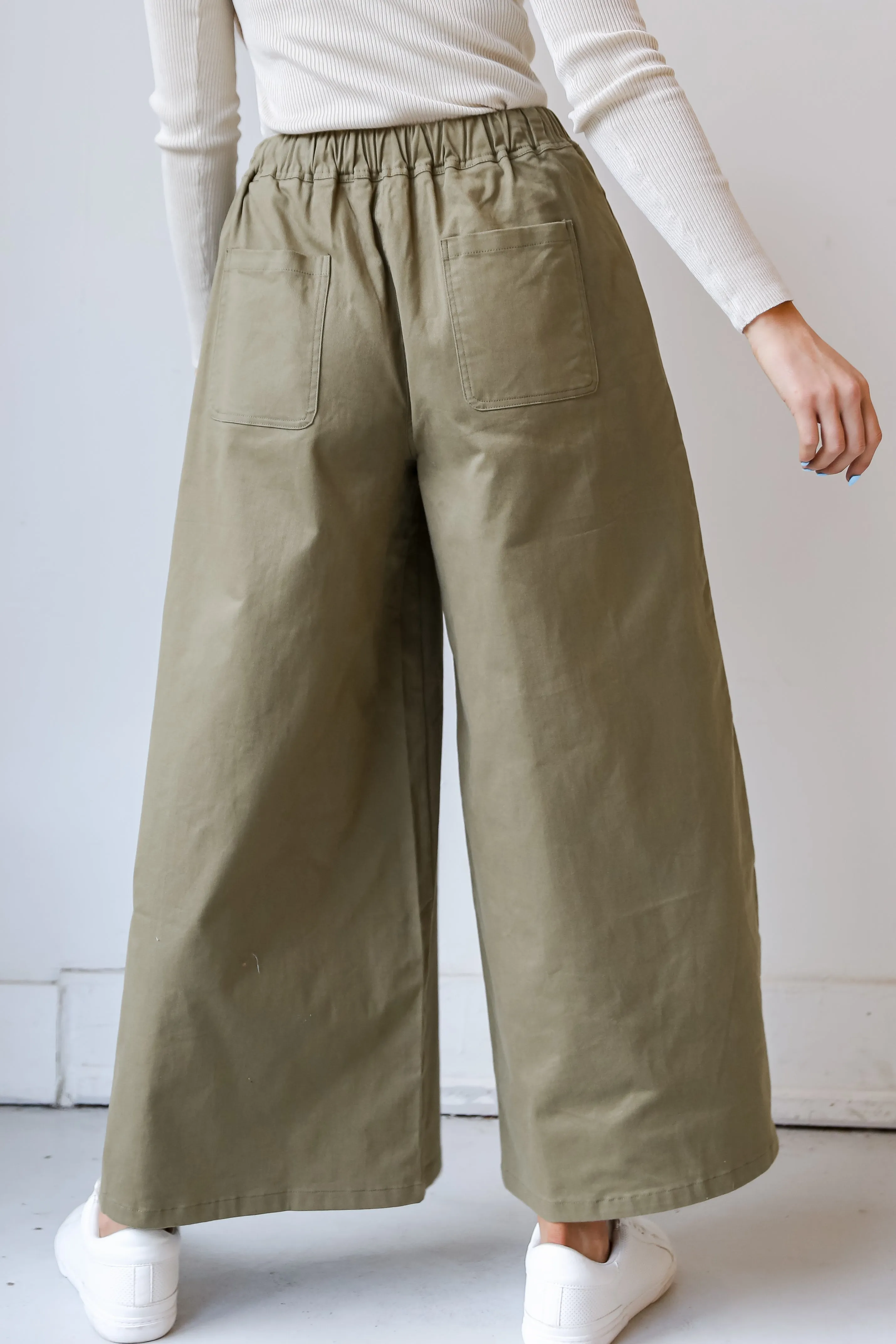 FINAL SALE - Enhanced Energy Olive Wide Leg Pants