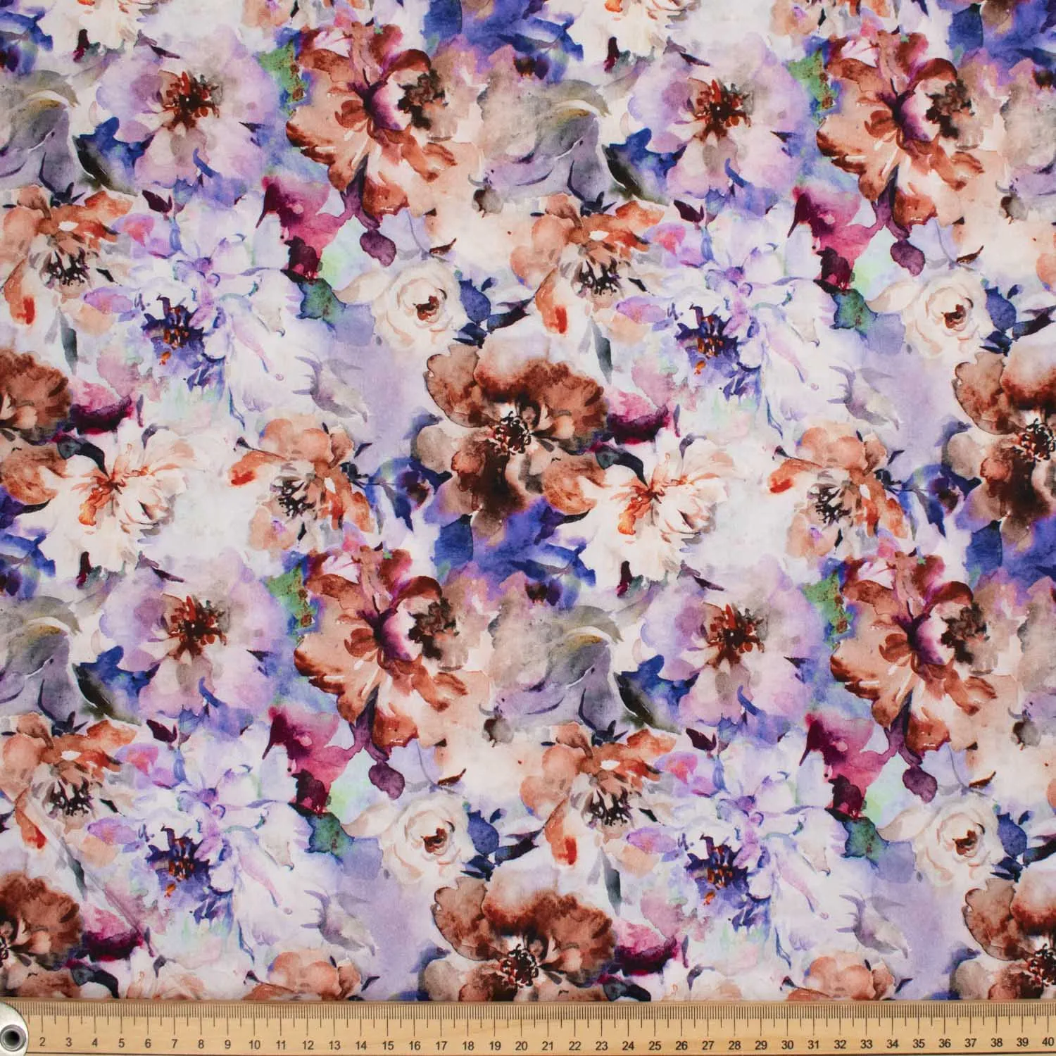 Flowers in Full Bloom Series Rich Multicoloured Decorations Cotton Prints