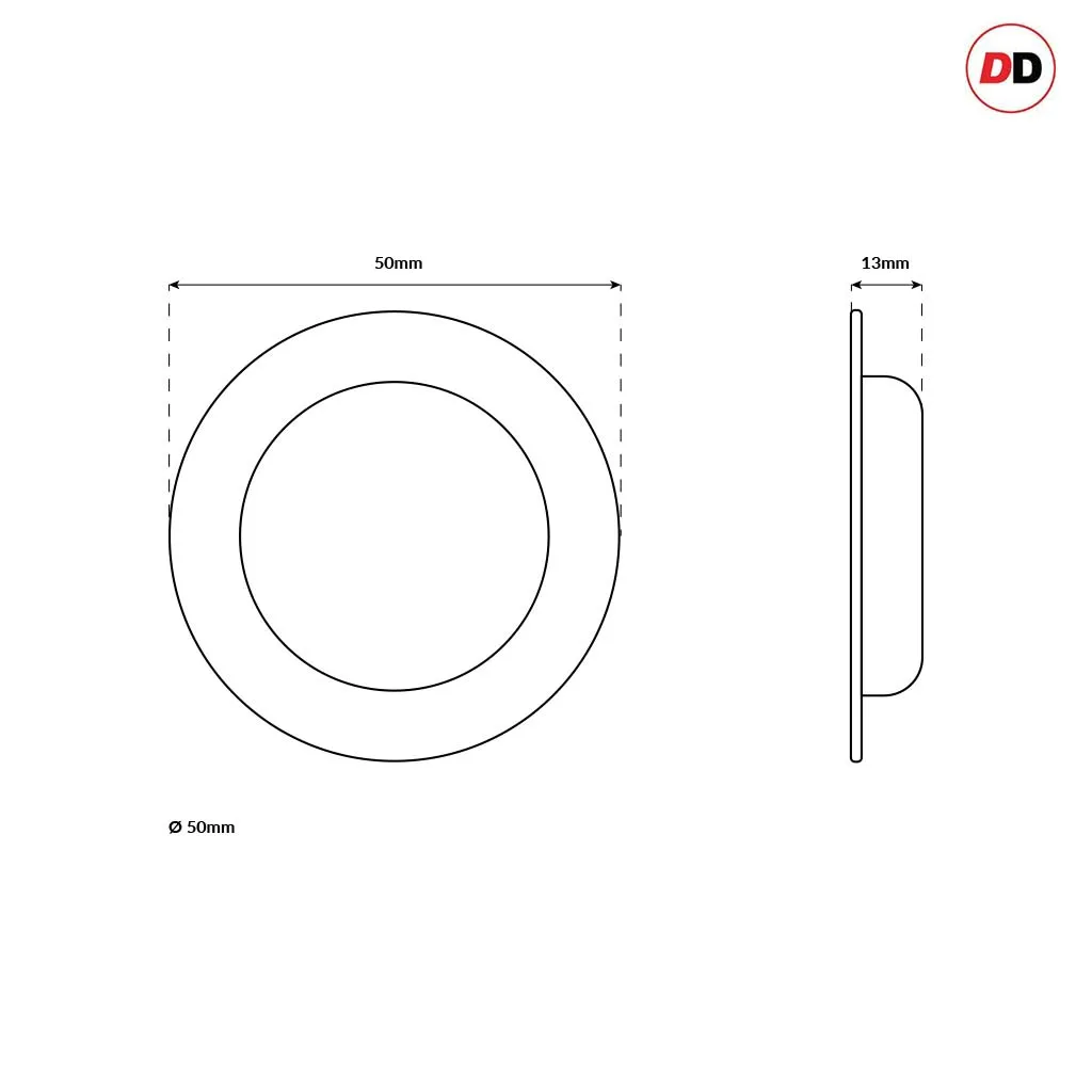 Four Pairs of Anniston 50mm Sliding Door Round Flush Pulls - Polished Stainless Steel