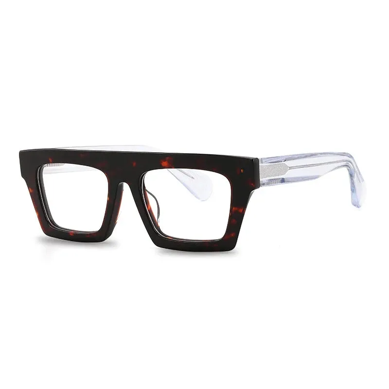 Gatenac Unisex Full Rim Square Acetate Eyeglasses Gxyj-1176