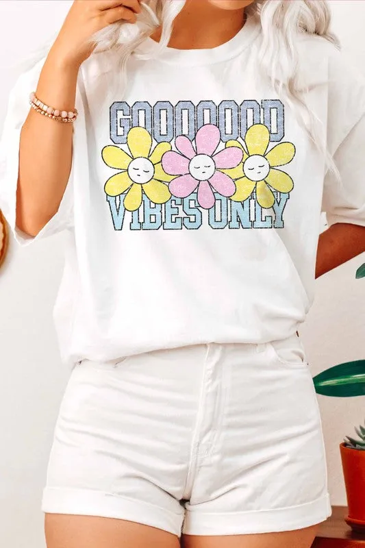 GOOD VIBES ONLY GRAPHIC TEE PLUS SIZE