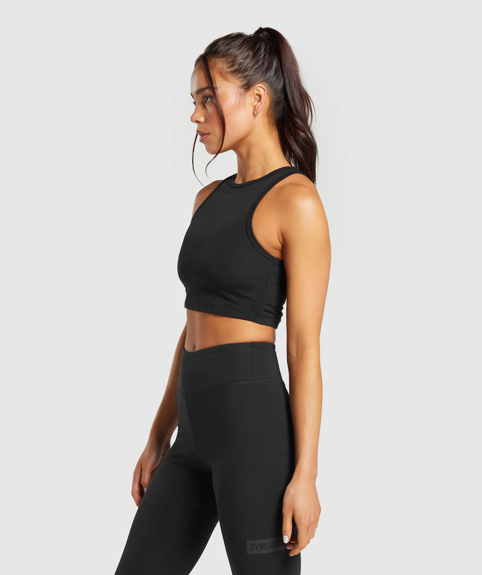 Gymshark Block Crop Tank - Black