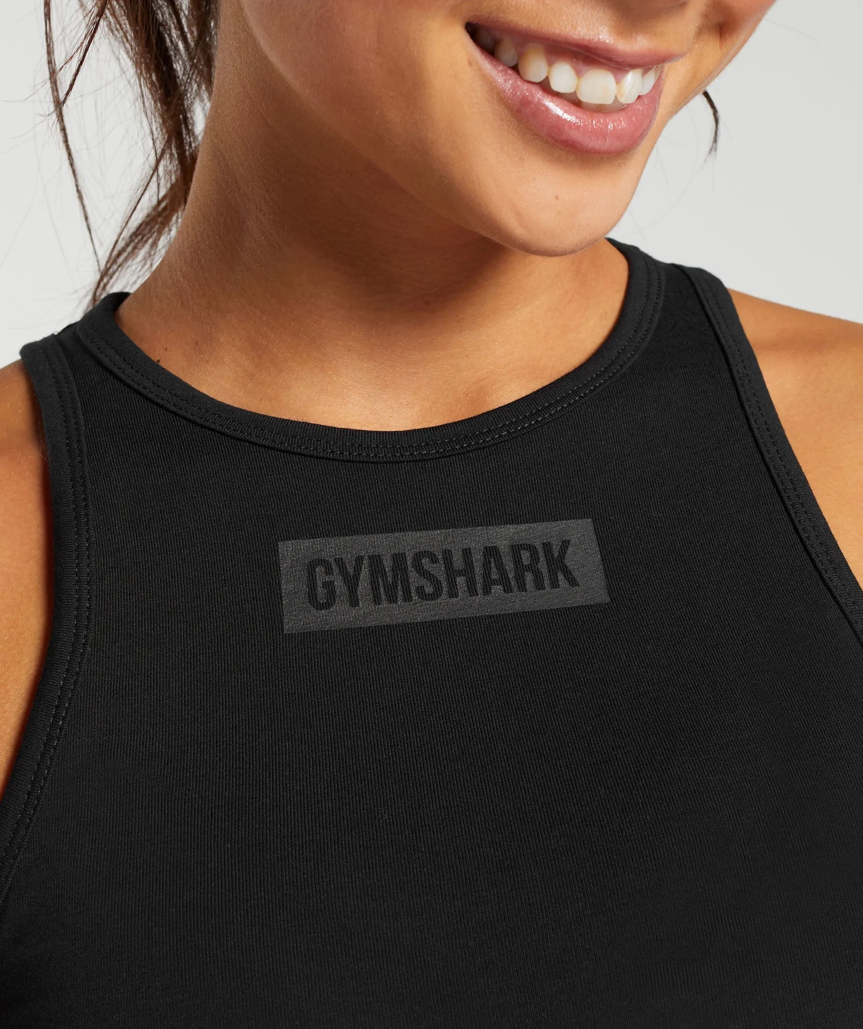 Gymshark Block Crop Tank - Black