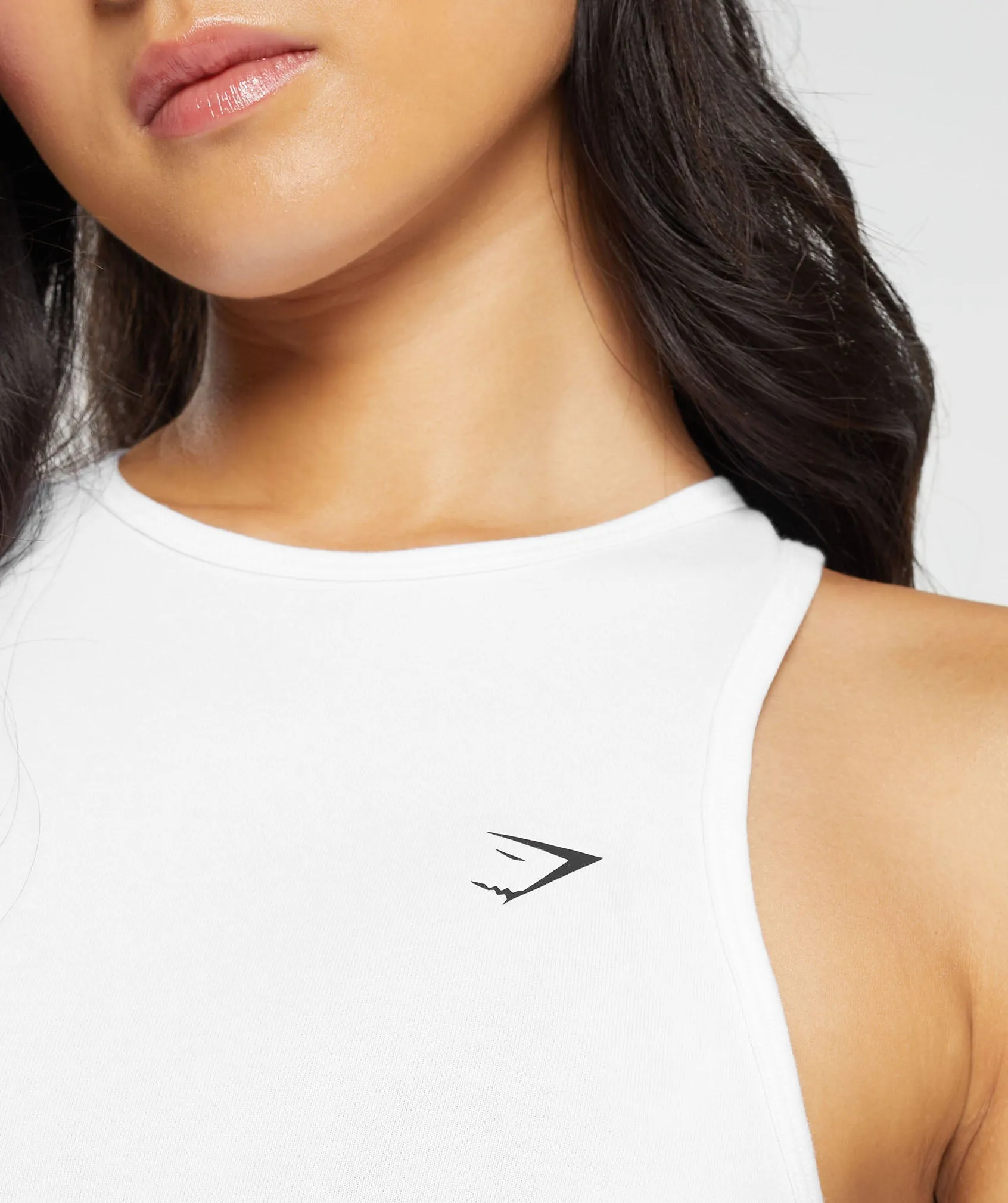 Gymshark Essential Cotton Midi Tank - White