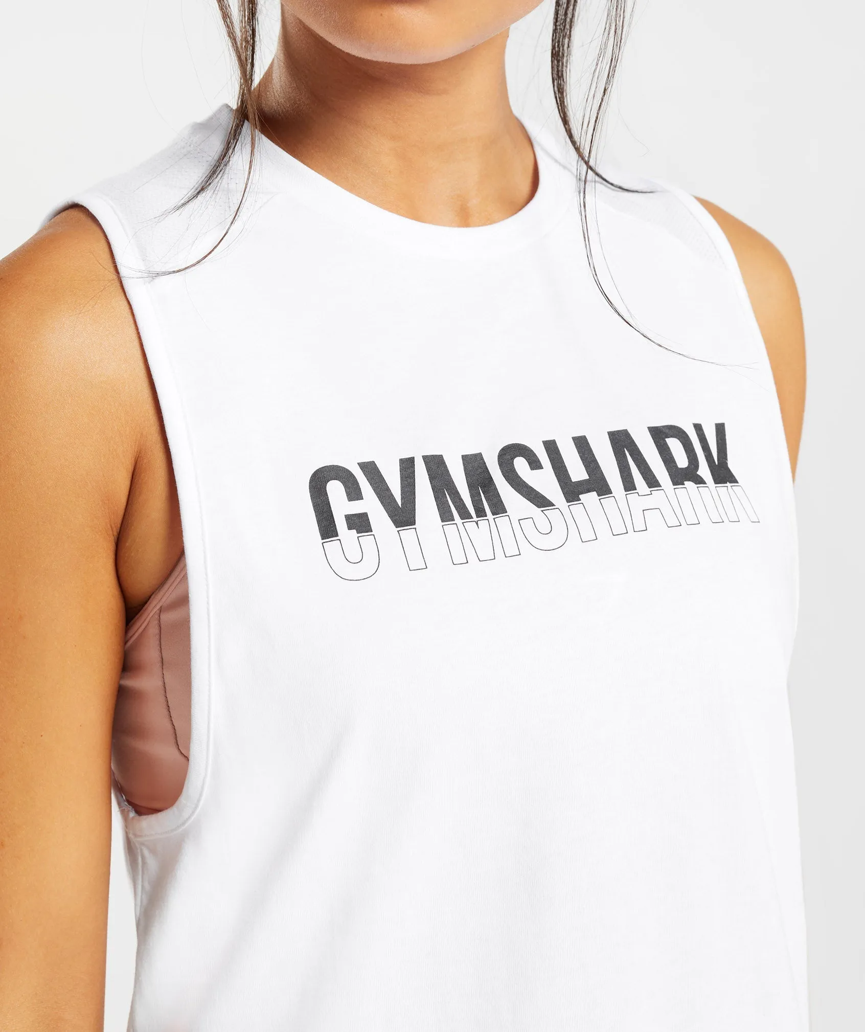 Gymshark Fraction Tank - White