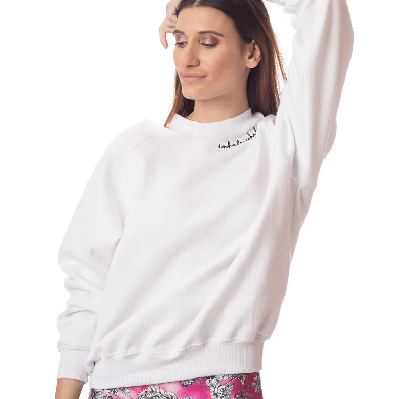 Inhale Exhale Cloud Cutout Sweatshirt