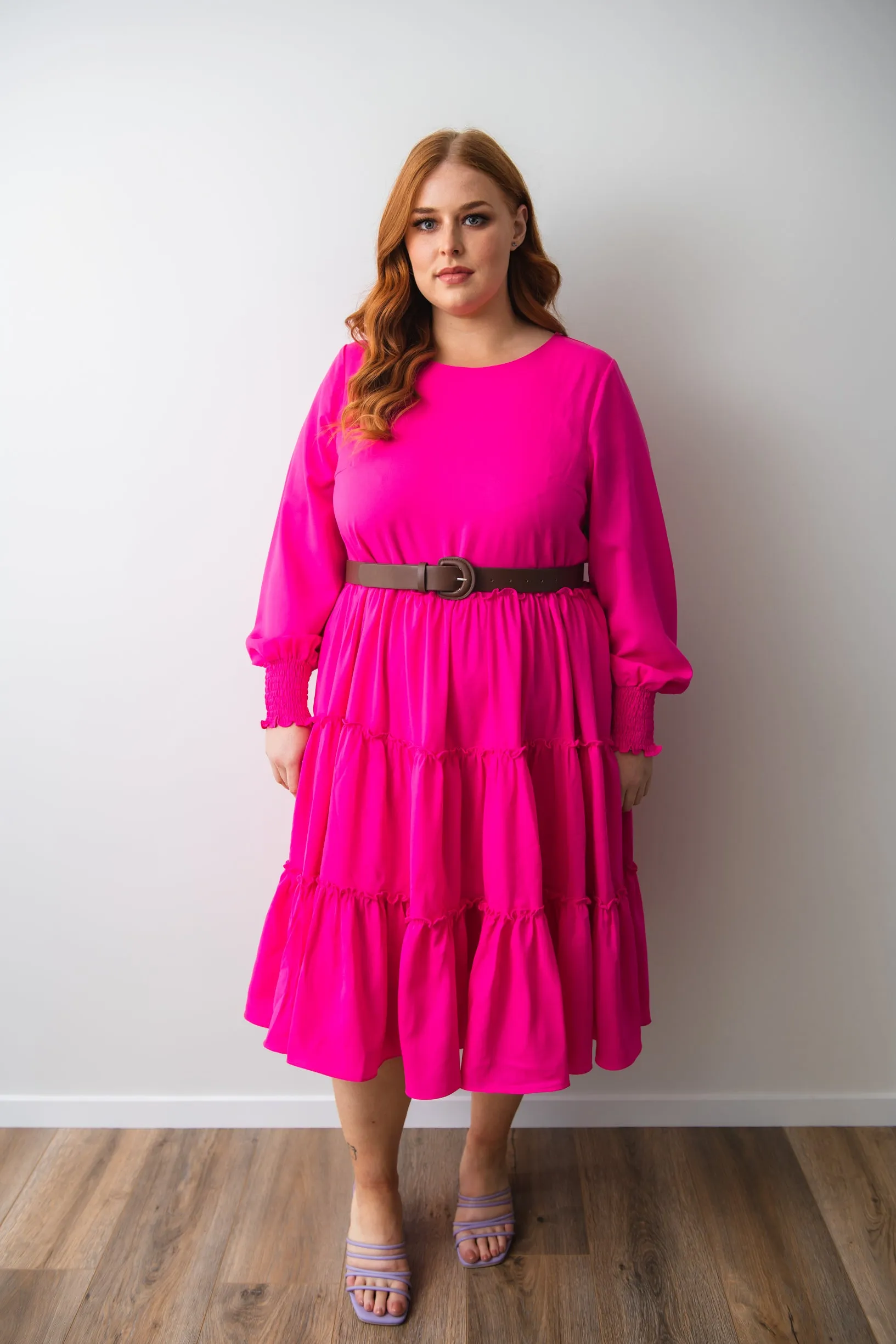 Isabella Dress - HOT PINK