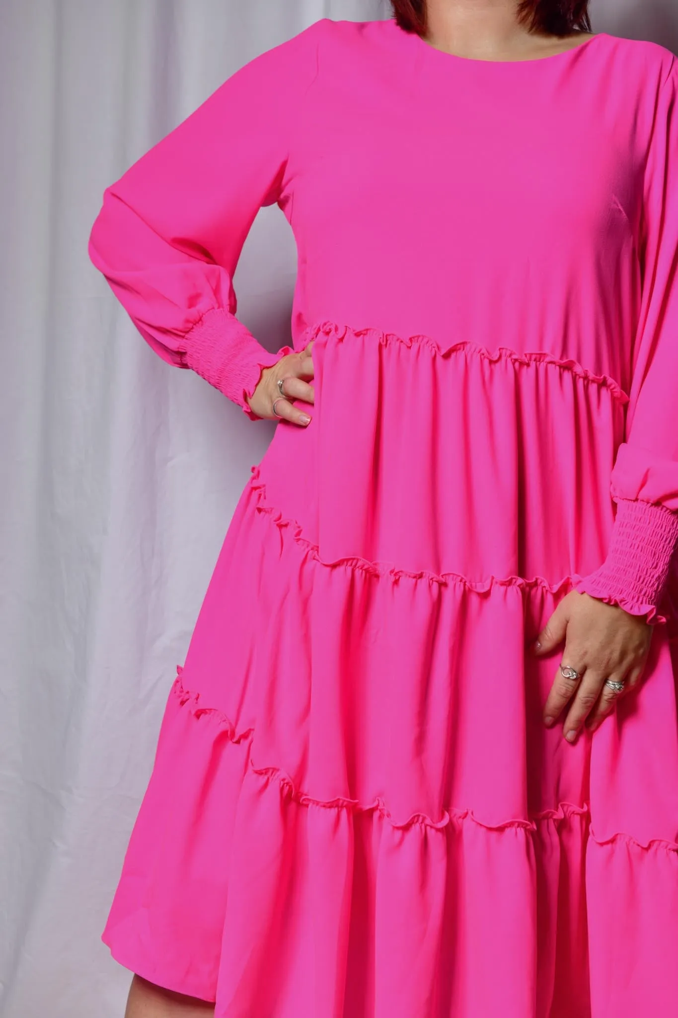 Isabella Dress - HOT PINK