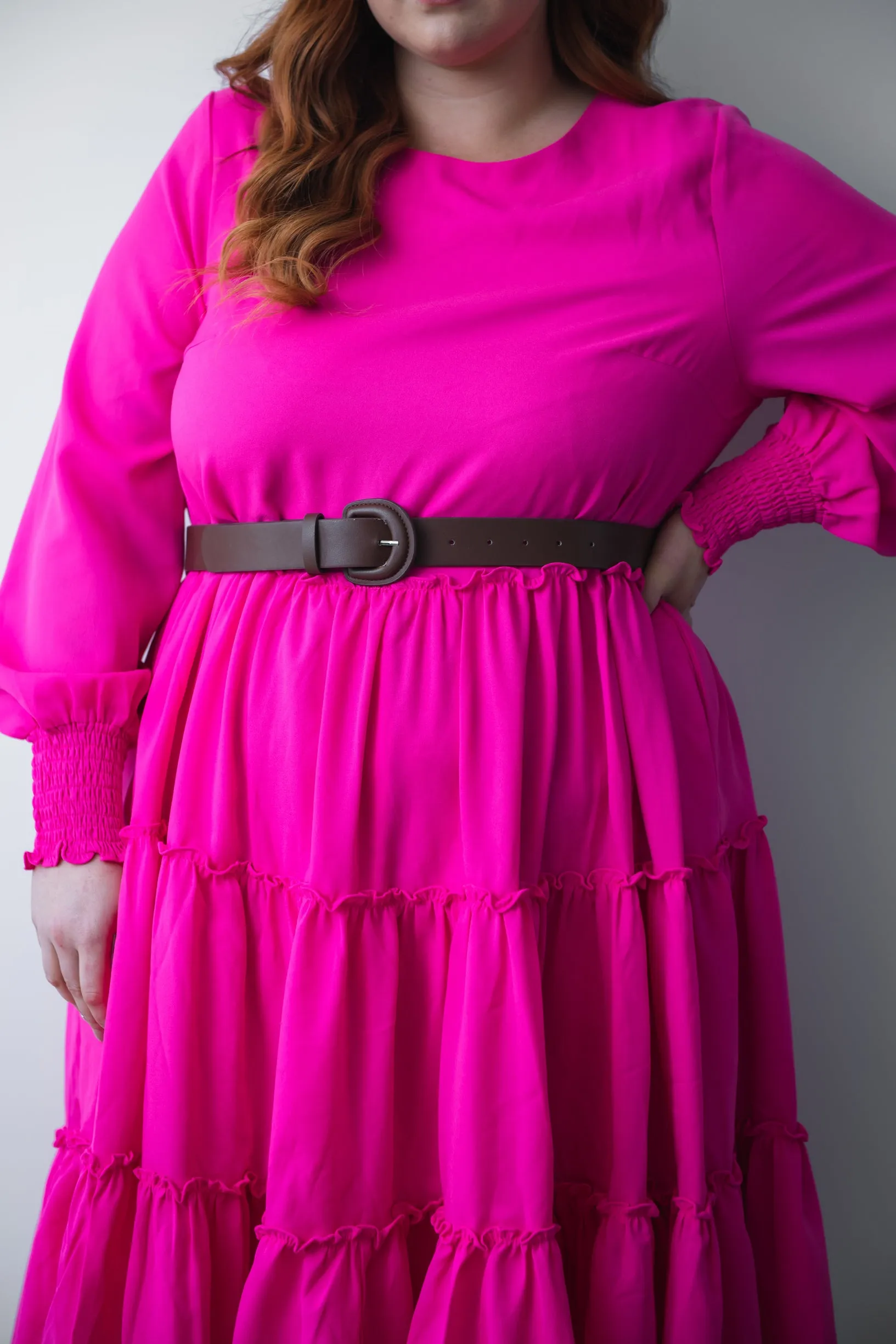 Isabella Dress - HOT PINK