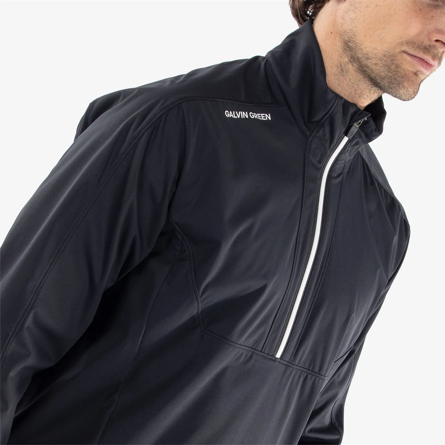 Lawrence Half Zip Windproof Jacket Black/White - AW24