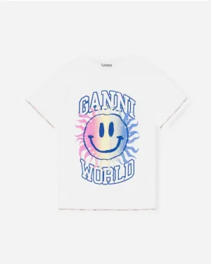 Light Jersey Smiley Relaxed T-shirt - Bright White