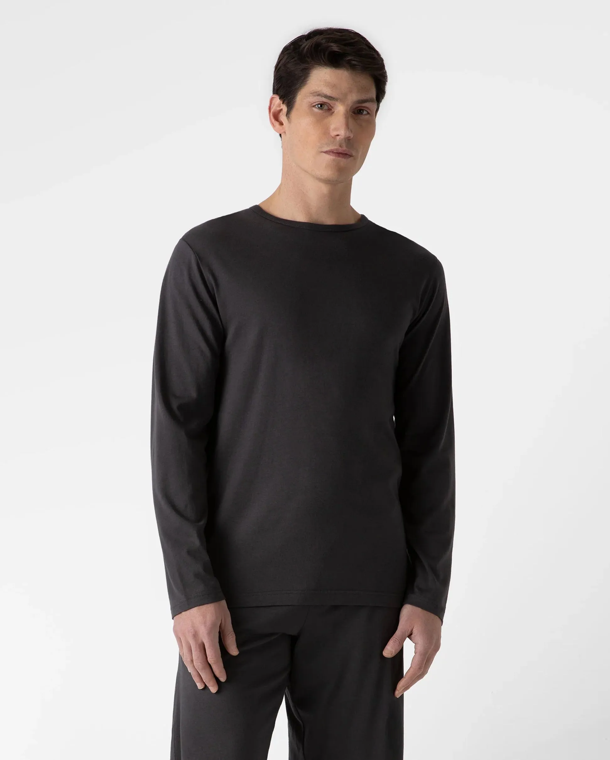 LONG SLEEVE LOUNGE T-SHIRT / CHARCOAL